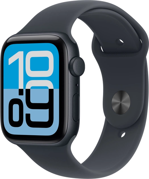 594868134.webp Смарт-годинник Apple Watch SE 3 (2025) GPS 44mm Midnight Aluminium Case with Midnight Sport Band - S/M (MEHN4RK/A)